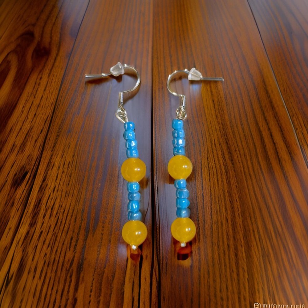LA Chargers Earrings!! Handmade!